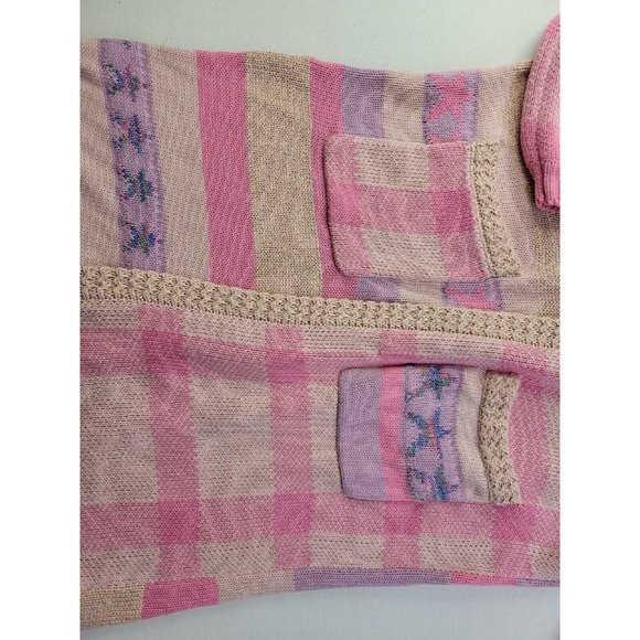 LoveShackFancy Grayson Pink Open Front Duster Cardigan Sweater M/L - $595 Boho - Picture 3 of 12